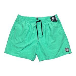 Volcom Mens Size XL Mystic Green Lido Swim Board Short‎ Pockets NWT